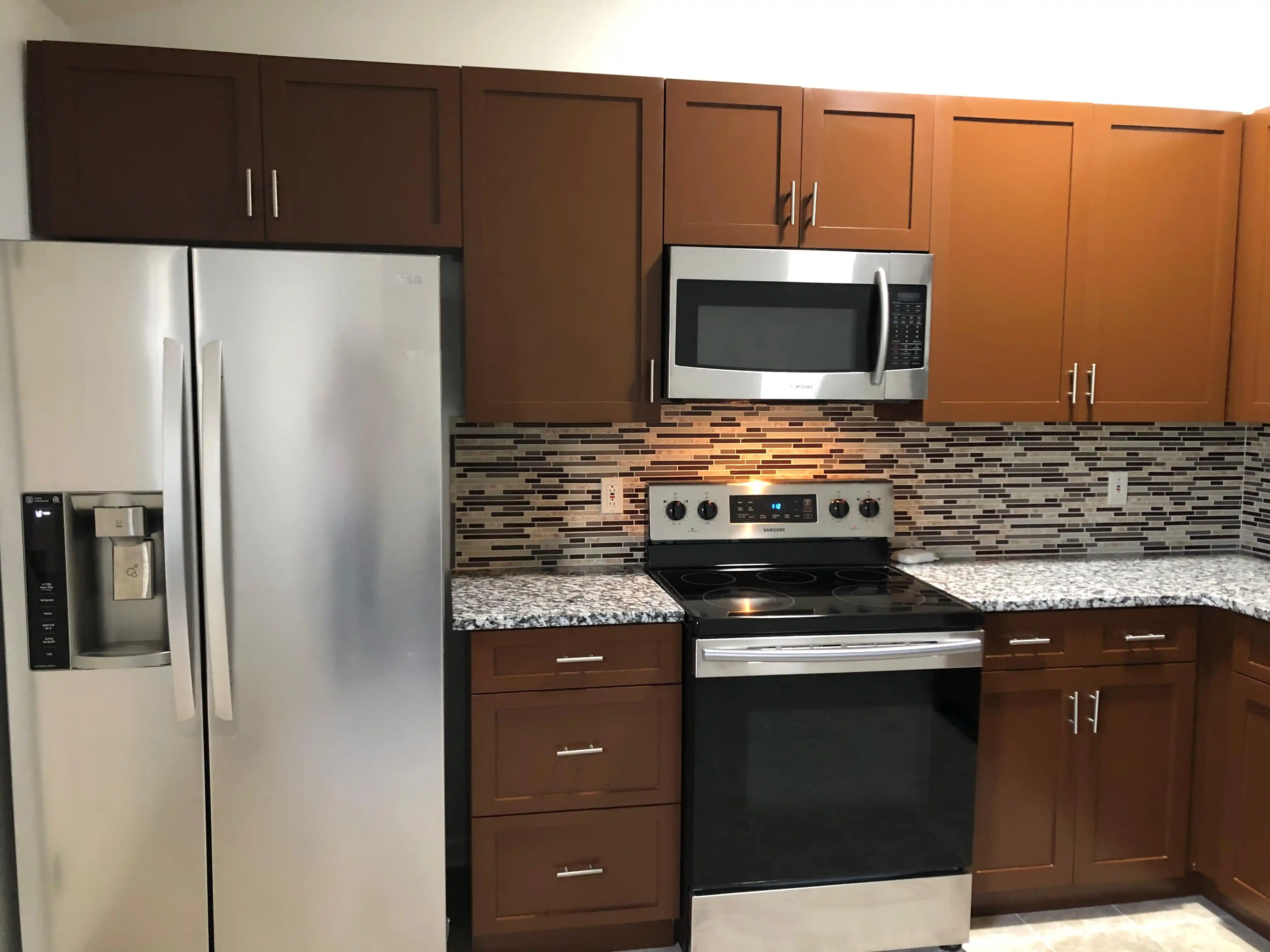 Installation of cabinets on site